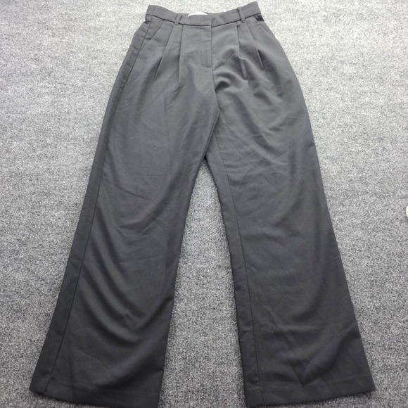 Abercrombie & Fitch Pants - Abercrombie & Fitch Sloane Tailor Pants Curve Love Wide Leg Pleated 6L 28 Black
